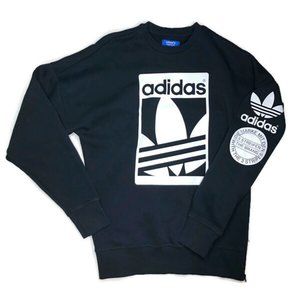 Adidas Side Zipper Crewneck Pullover Sweatshirt